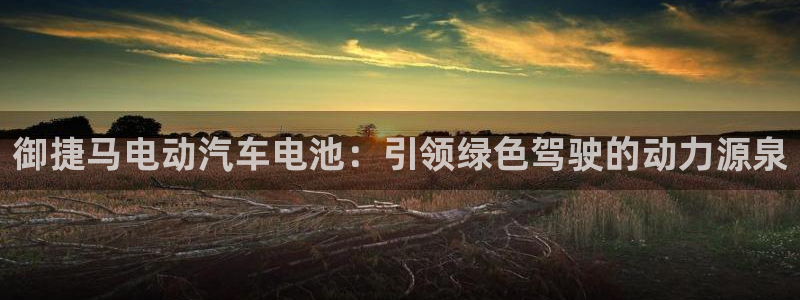 优发国际手机登录下载安装苹果：御捷马电动汽车电池：引领绿色驾驶的动力源泉