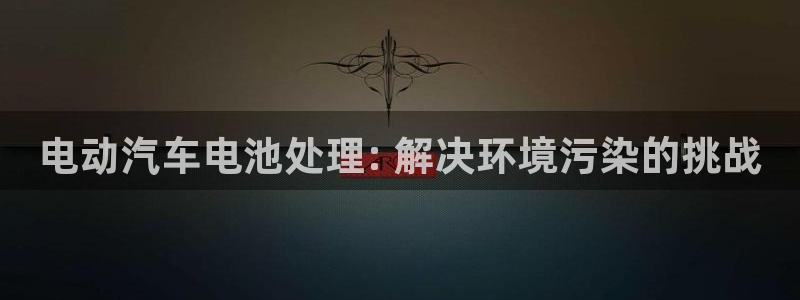 优发国际注册平台是什么：电动汽车电池处理: 解决环境污染的挑战